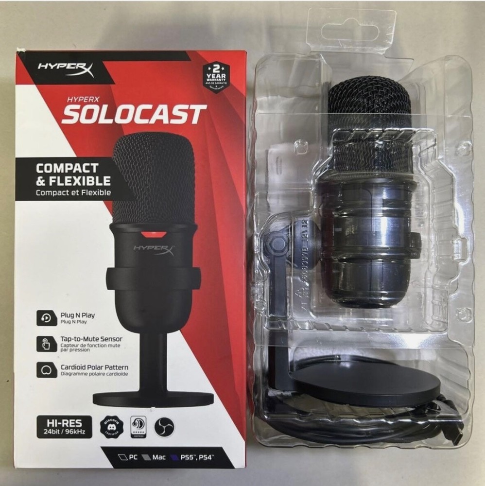 HyperX SoloCast USB Gaming Microphone - Black (4P5P8AA)