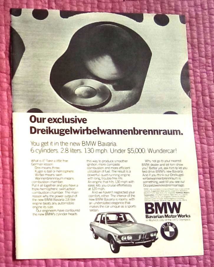 1971 BMW Bavaria Ad