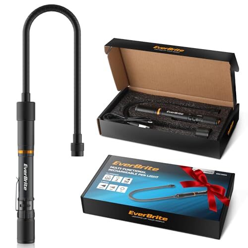 Multi-Functional Rechargeable Work Light, Flexible LED Flashlight with 3