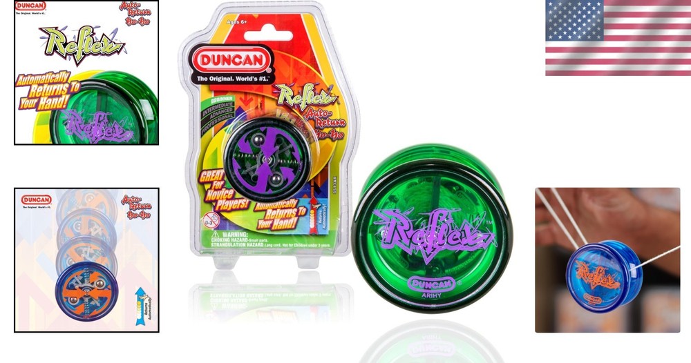 Durable Reflex Beginner Yo-Yo - Green Automatic Return for Easy Learning