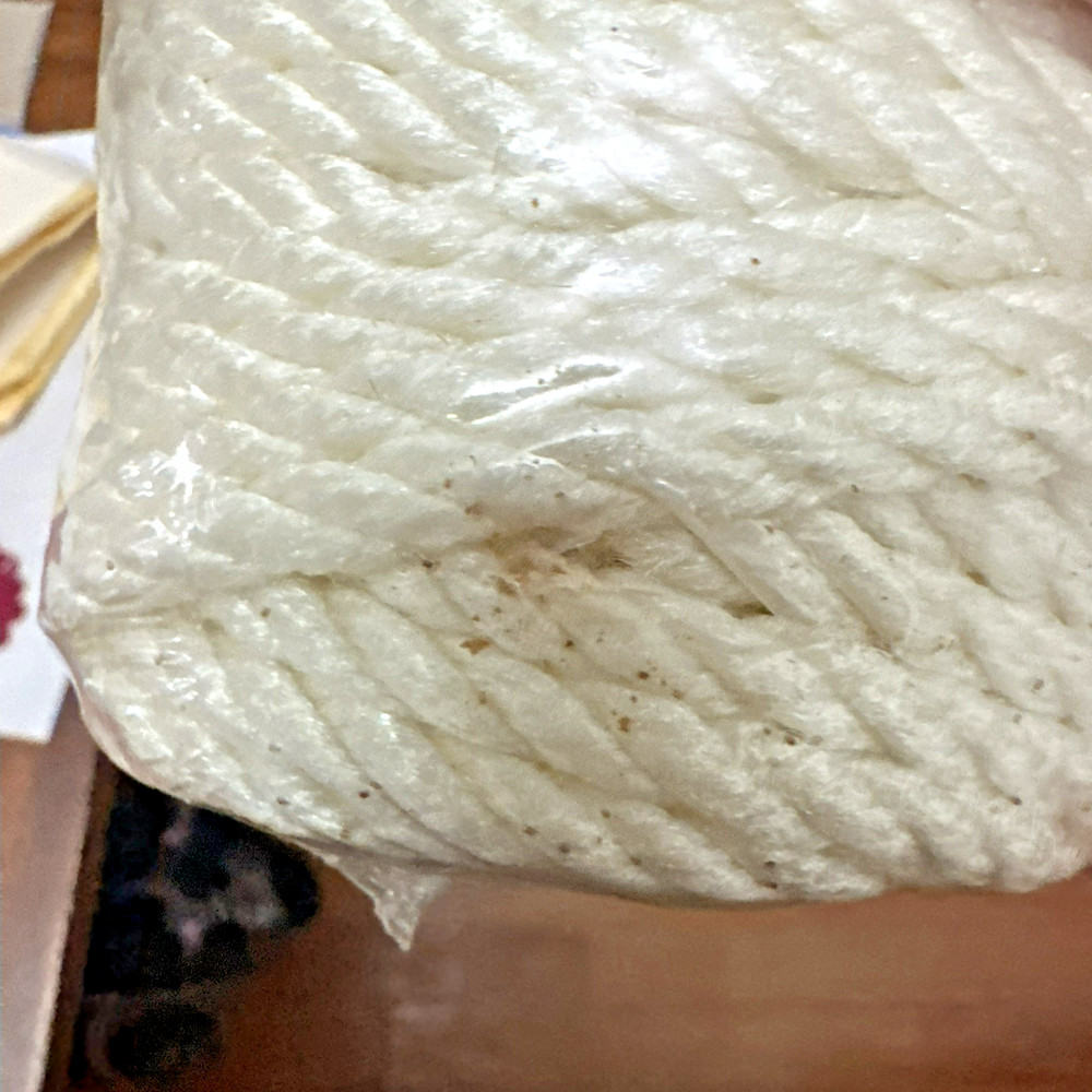 3 spools Lot Macrame Cord White Macra-Craft and Mighty Mac