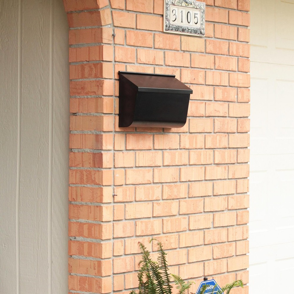 Woodlands Wall-Mounted Mailbox for Outside Rust-Resistant Galvanized Steel Meta