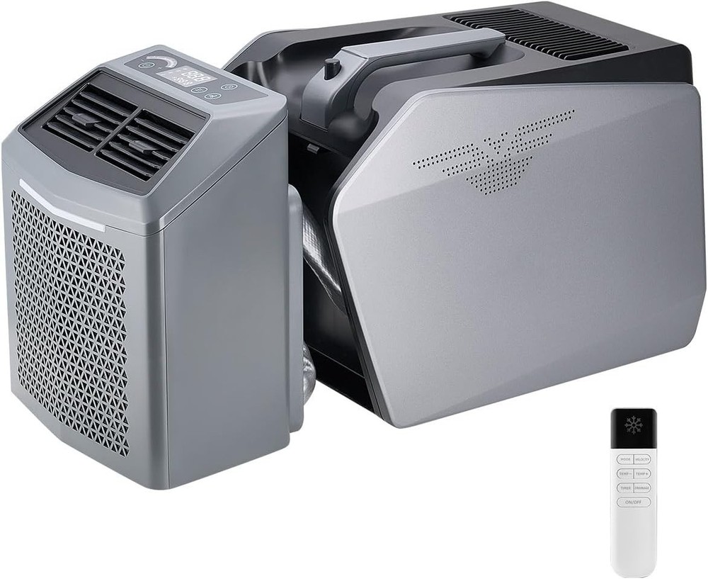 Portable Air Conditioner 5000 BTU 3-Speed with Timer for Camping RVs Home Gray