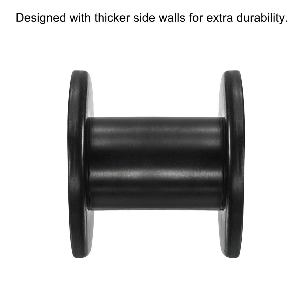 4pcs 3.9" Floss Bobbins Plastic Empty Thread Spools Weaving Bobbin Black