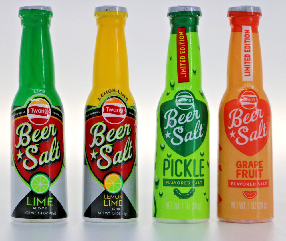 Twang Beer Salts 4 Ct Sampler Pack - Lime Lemon Lime Pickle Grapefruit