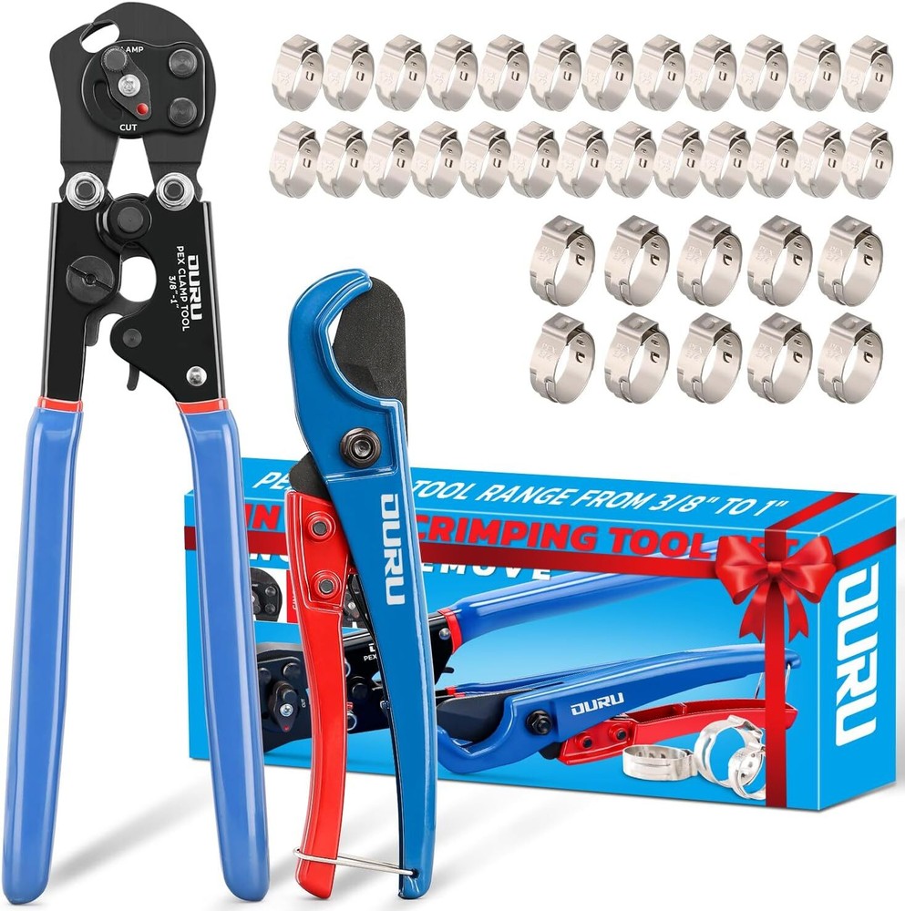 2 IN 1 Pex Crimping Tool Cinch and Remove Combo Function from 3/8" to 1"