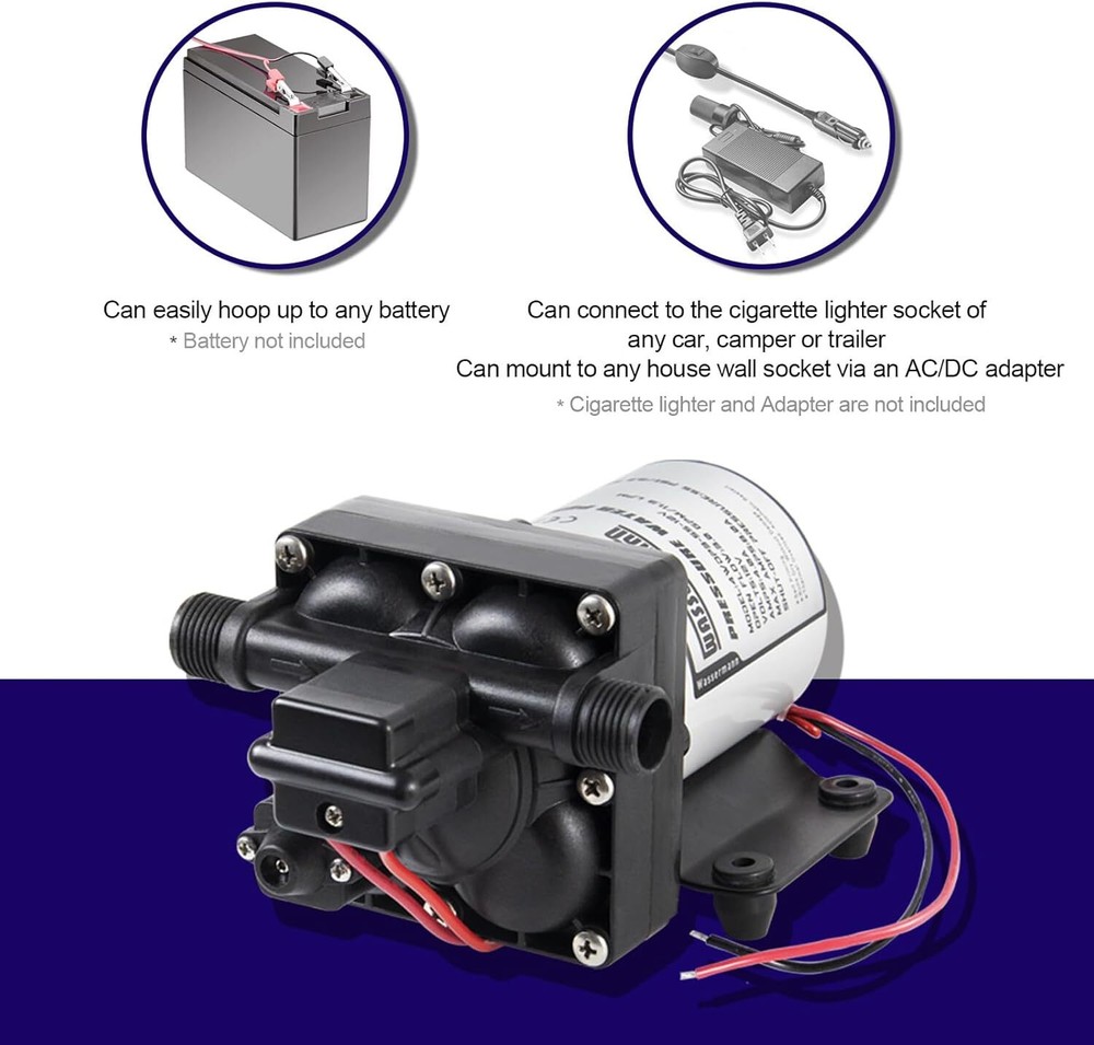 RV Water Pump 12 Volt DC 3.0GPM 55PSI for Shurflo 4008-101-A65