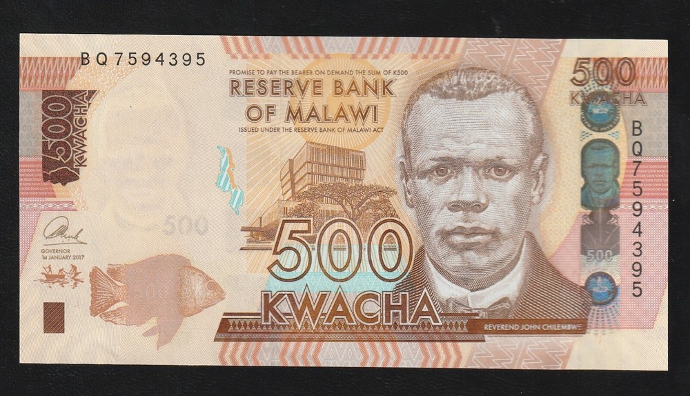 Malawi 500 Kwacha 2017 P 66 UNC Banknote