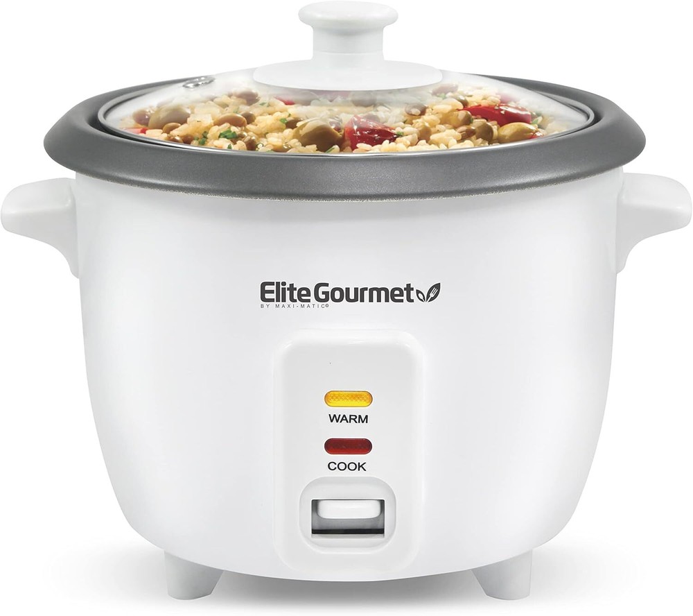 Rice cooker with non-stick interior and keep warm function