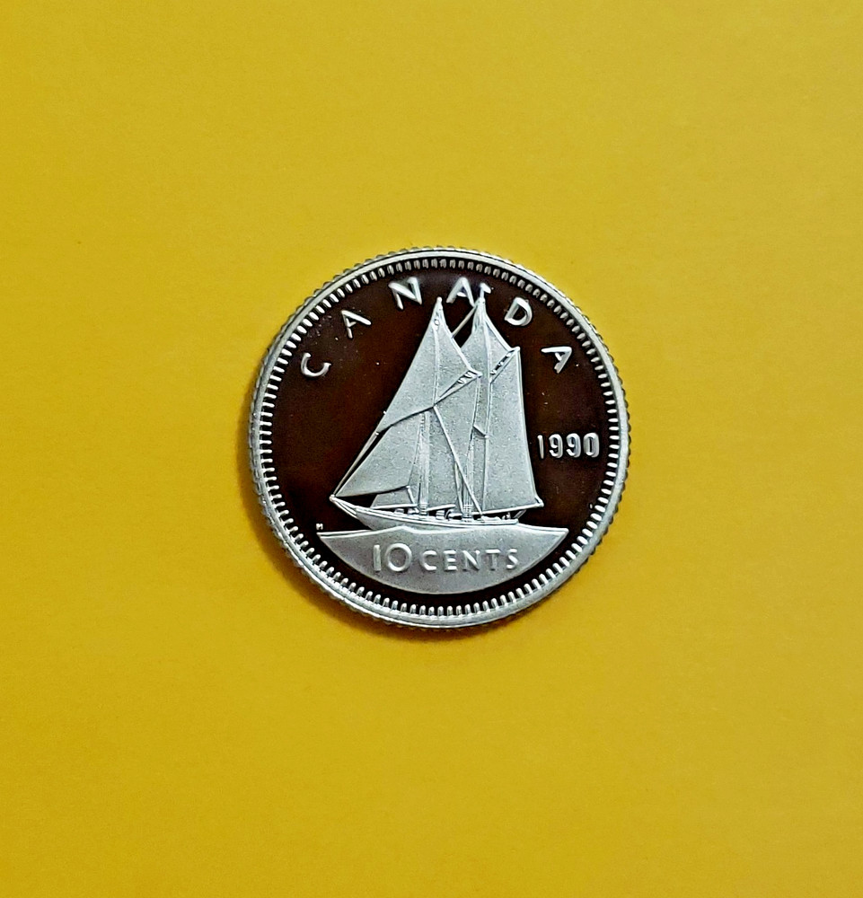 1990 Canadian Proof Dime
