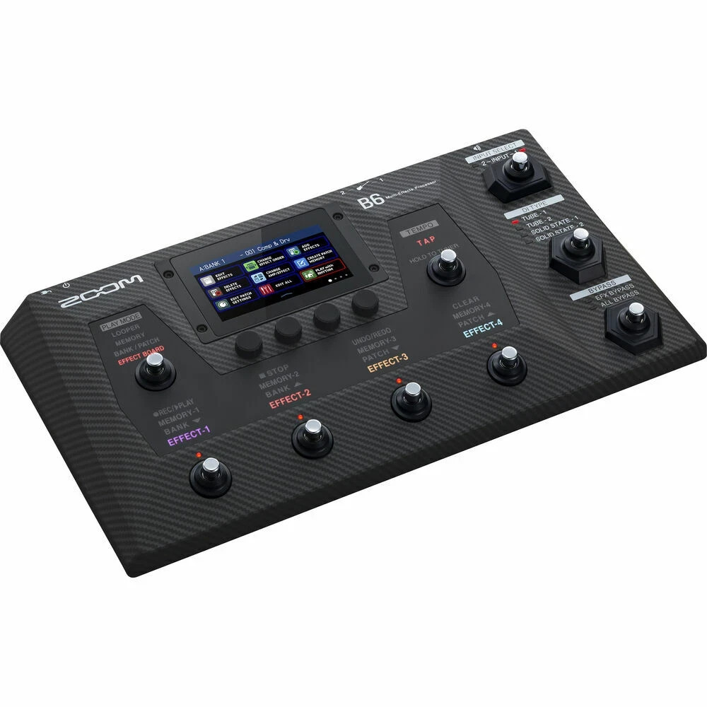 Zoom B6 Bass Multi-Effects Processor for Electric Bass + Bluetooth Adapter
