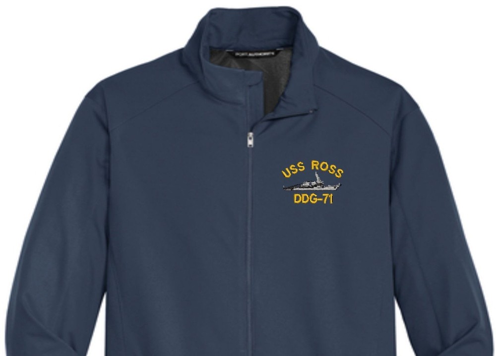 USS ROSS DDG-71 Soft Shell Jacket.  New.  U.S. Navy