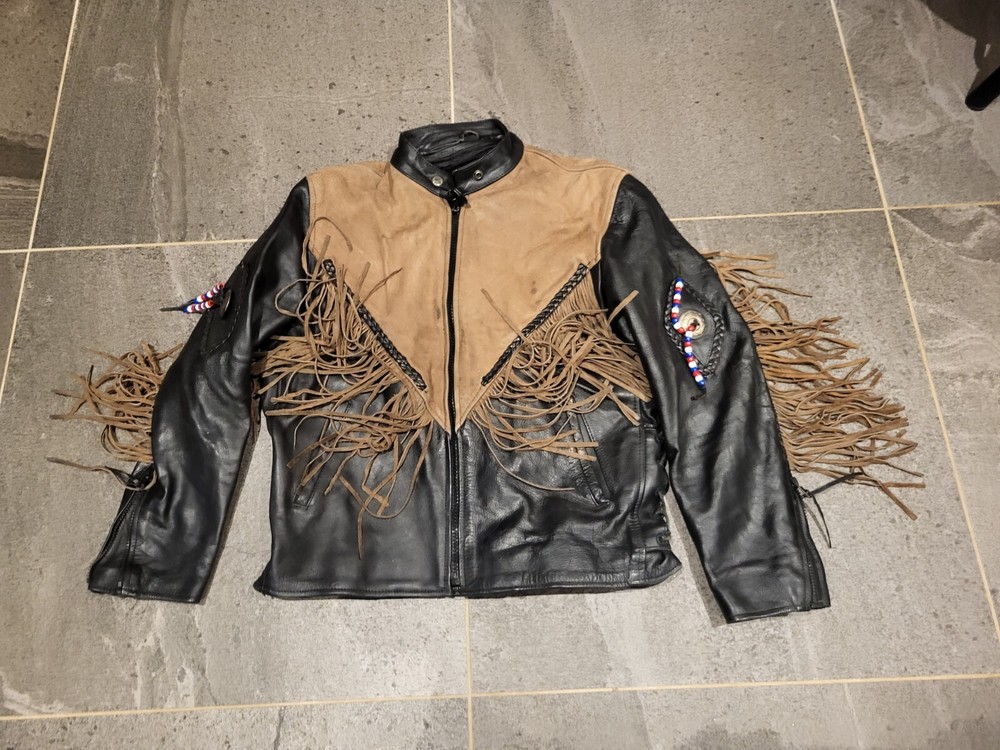 Leather motorcycle jacket Size