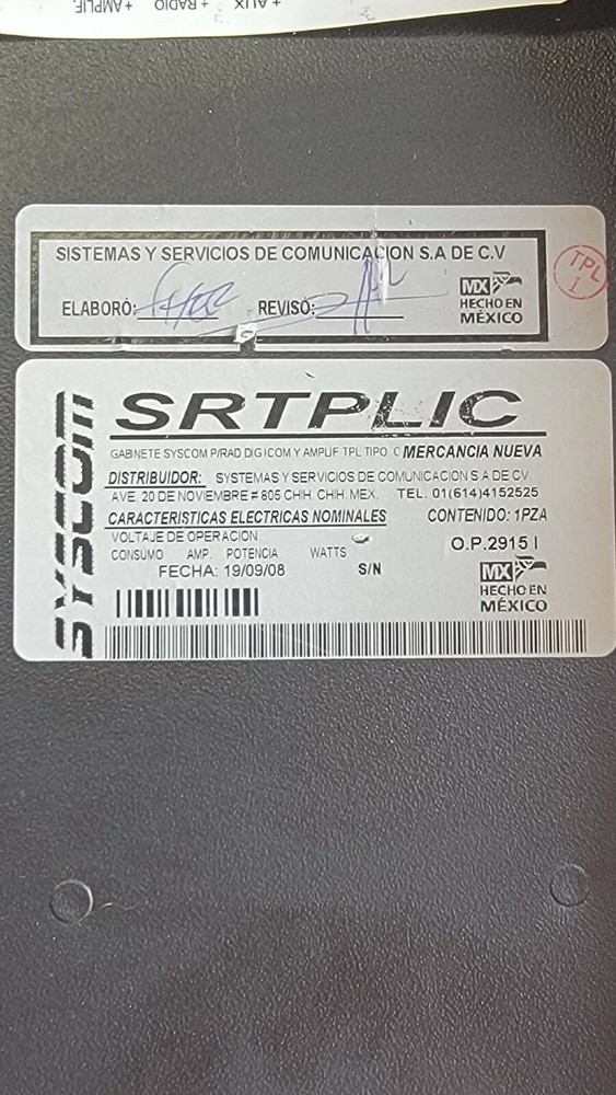 SYSCOM Power Distribution For TPL RF Power Amplifier SR-TP-LIC