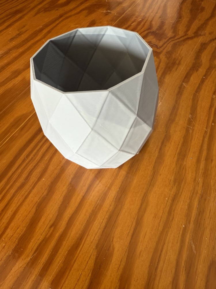 Modern 3D Printed Geometric Planter Pot
