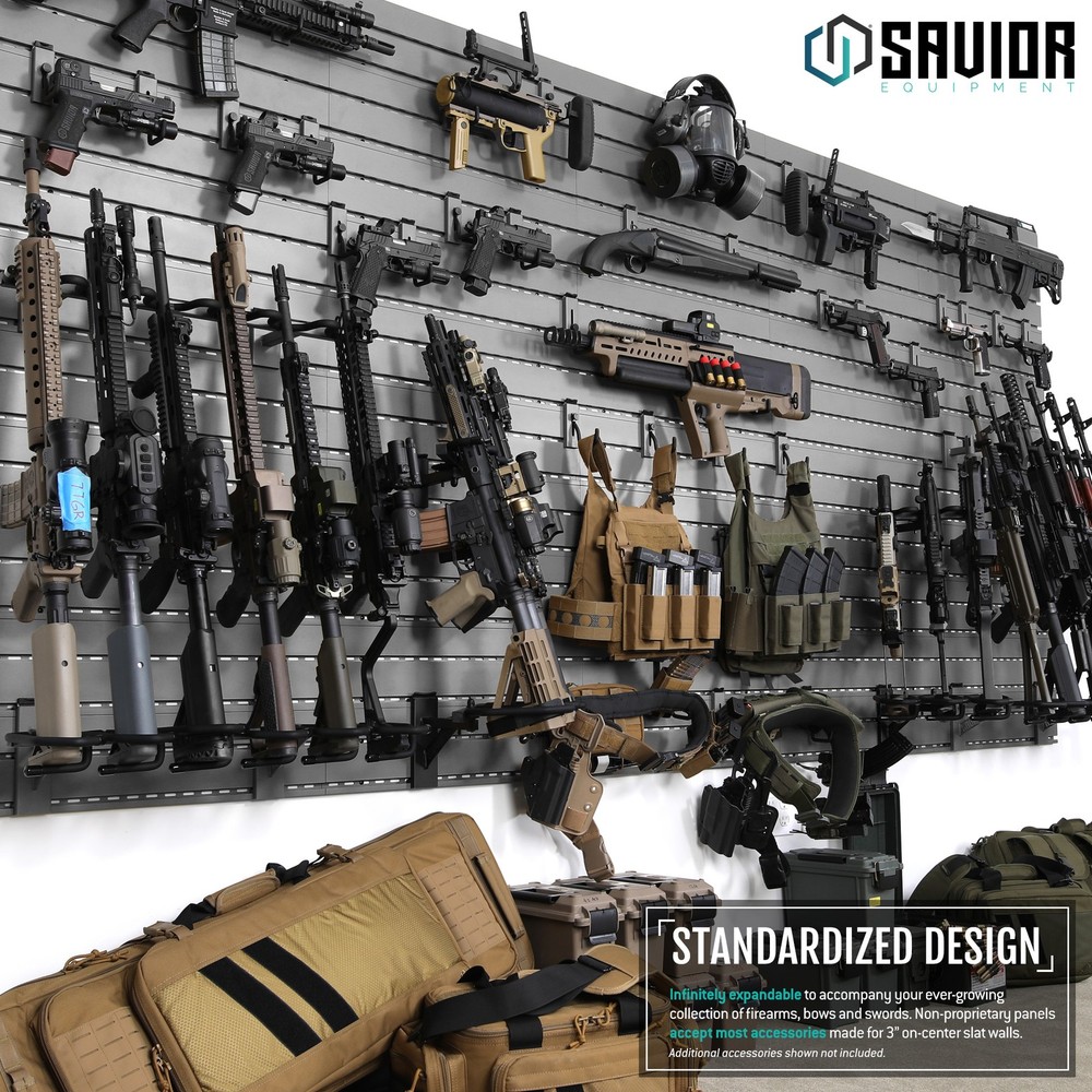 [SAVIOR] Wall Rack System 6 Rifle Carbine Shotgun Vertical Display Mount Hooks