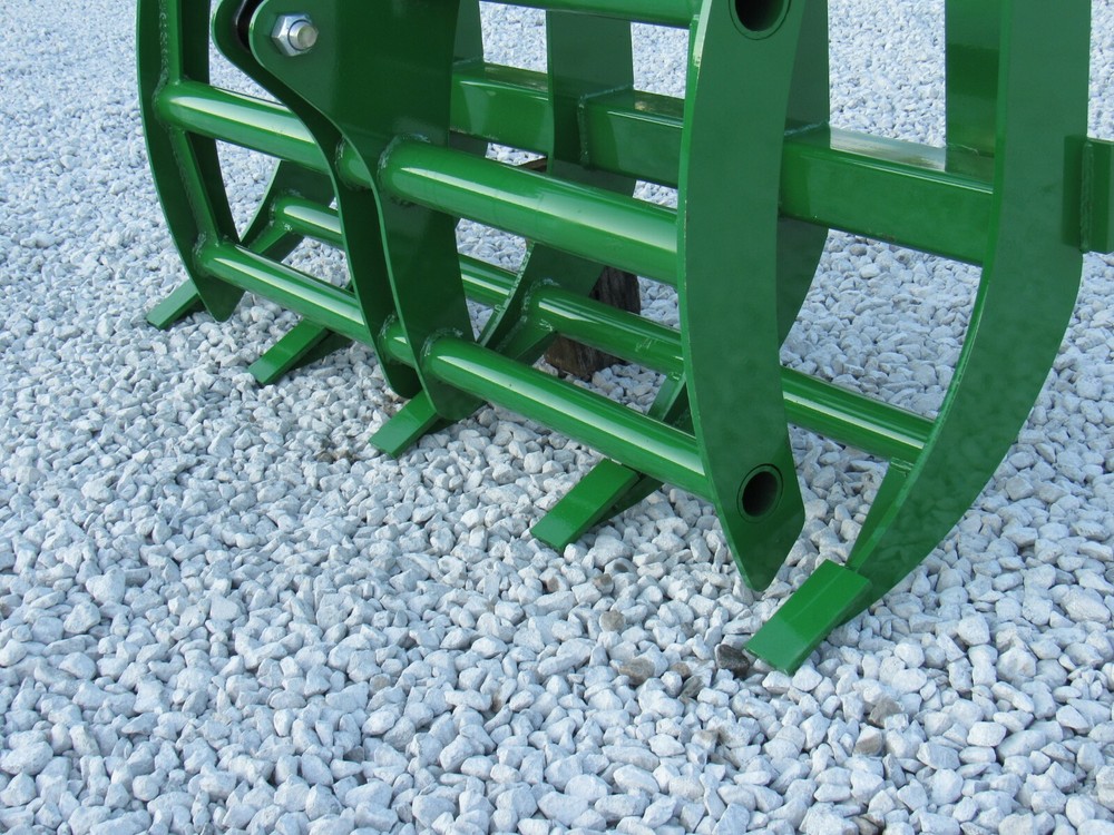 48" Root Rake Clam Grapple Attachment Fits John Deere Compact Tractor Loader