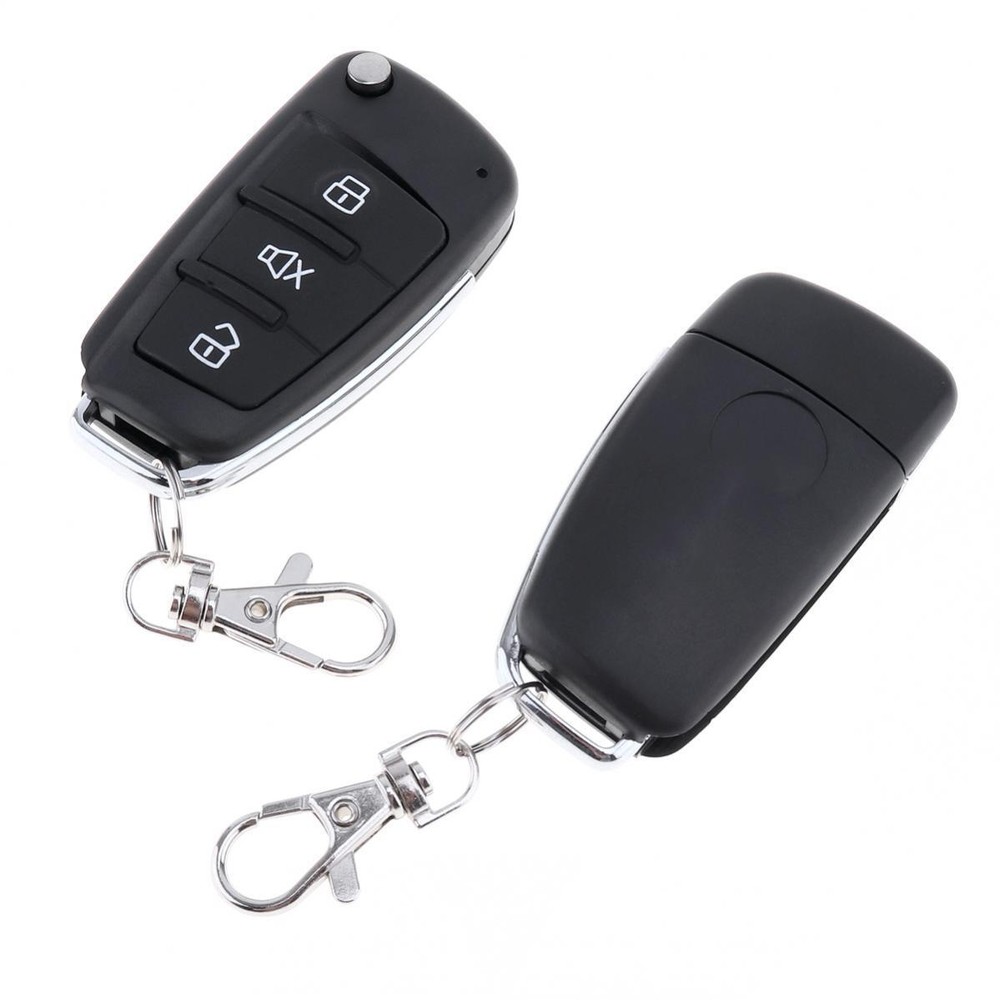 Universal Car Alarm Security System Keyless Entry with 2 Remote Controls Siren