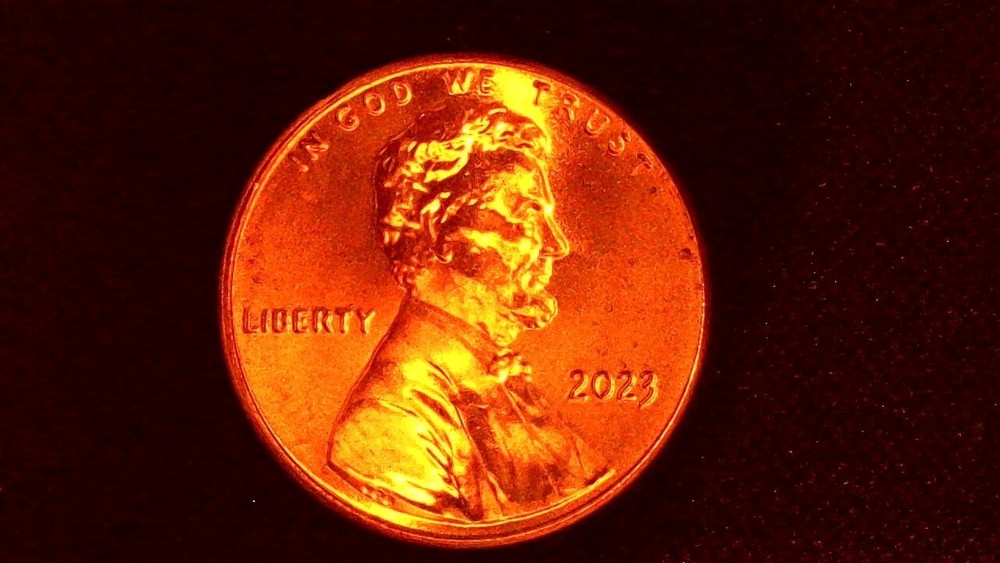 2023-P UNC ERROR LINCOLN SHIELD CENT WITH MULTIPLE REVERSE DIE CHIPS  01-102