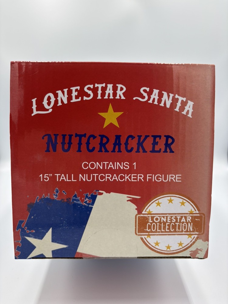 Texas Essentials Lonestar Santa Nutcracker 15” New In Box