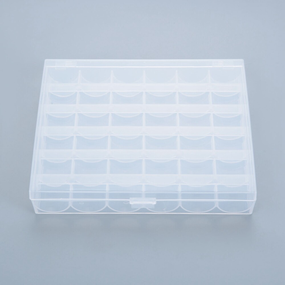 36 Grids Bobbin Case Plastic Storage Box Thread Organizer Holder Sewing Access