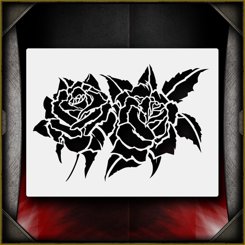 Roses -  Airbrush Stencil Template Airsick