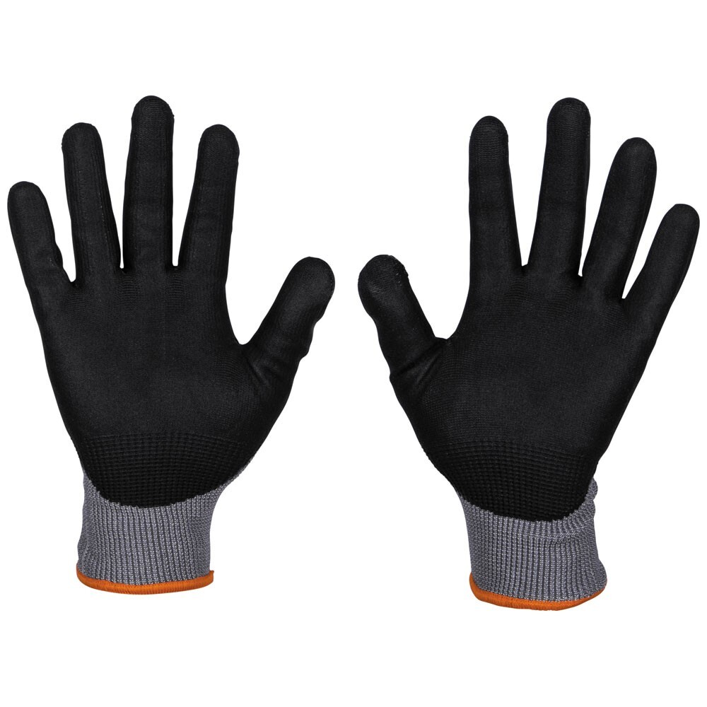 Klein Tools 60589 Knit Dipped Gloves, Cut Level A4, Touchscreen, Large, 2-Pair