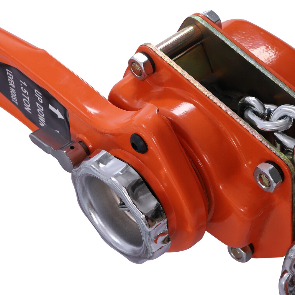 1.5T Chain Hoist 20FT Puller Block Fall Chain Lift Hand Tool w/ 2 Hook 3300LBS