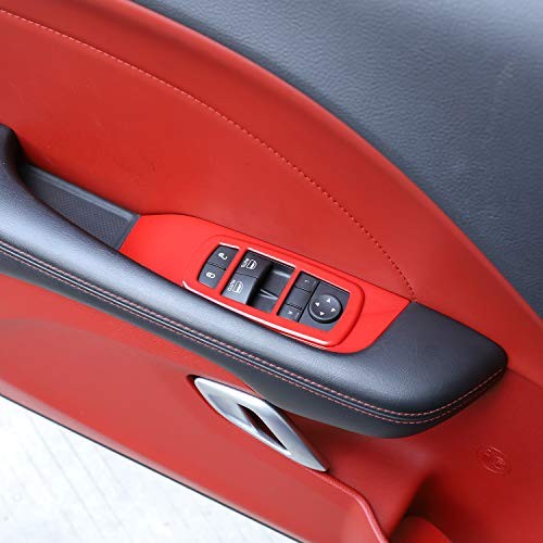 for Dodge Challenger 2015-2023 Window Lift Trim Switch Panel Accessories Red