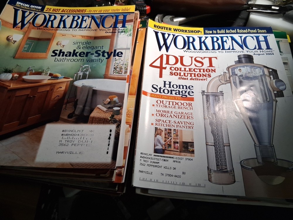 Workbench Magazine Bundle 25X Lot Various Issues Woodworking Hobbies