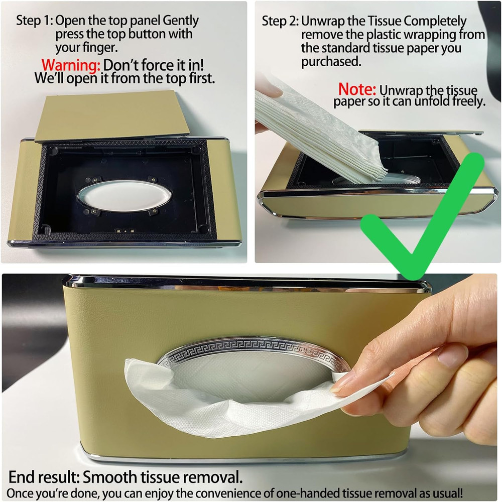 Leather Car Tissue Box for Car Interior, Multi-Function Tissue Holder with Visor