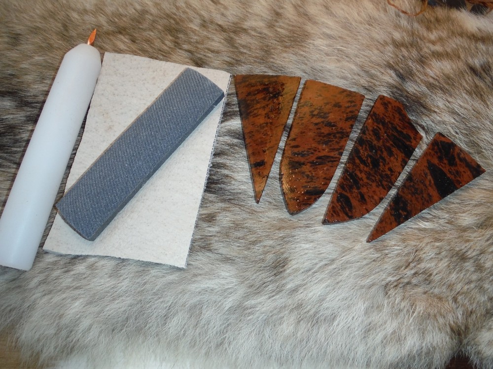 BEGINNERS KIT FLINT KNAPPING Obsidian Primitive Skinning Knife Preform Tools