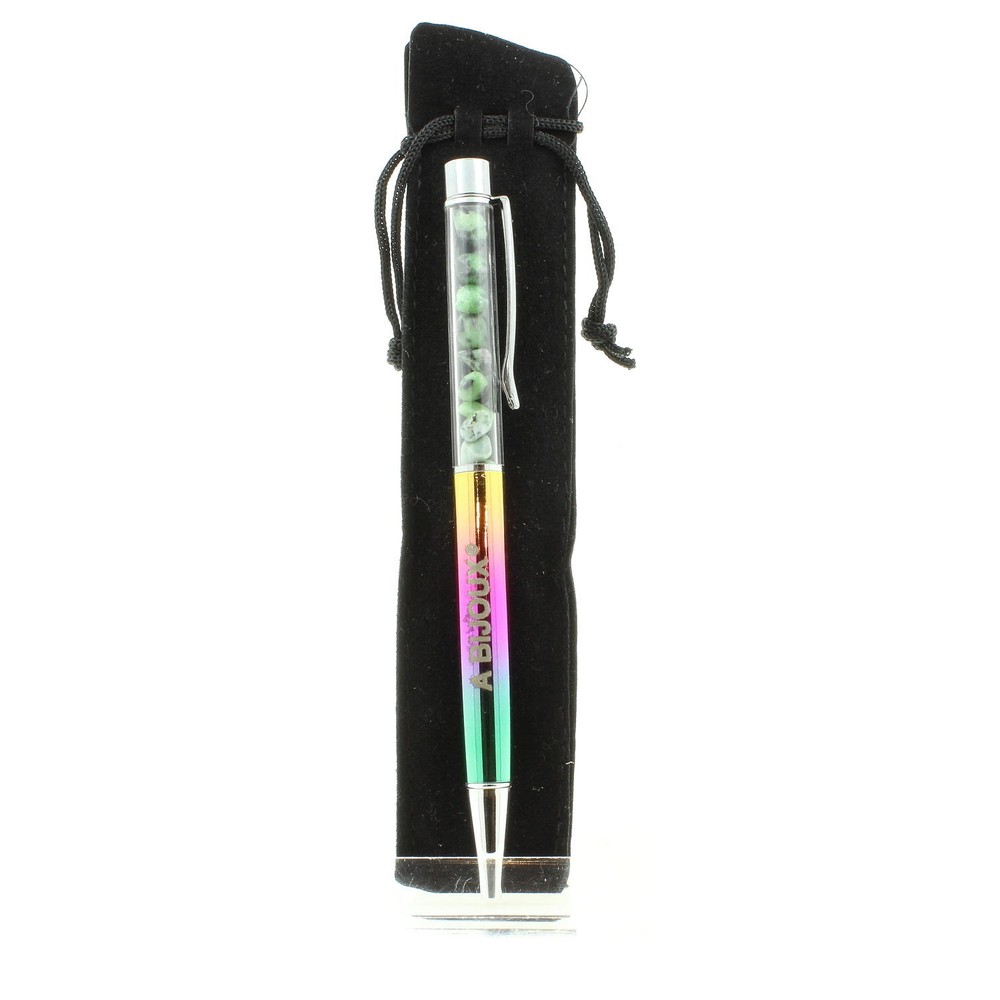 Epidote Mineral Pen From Myanmar. Multicolor