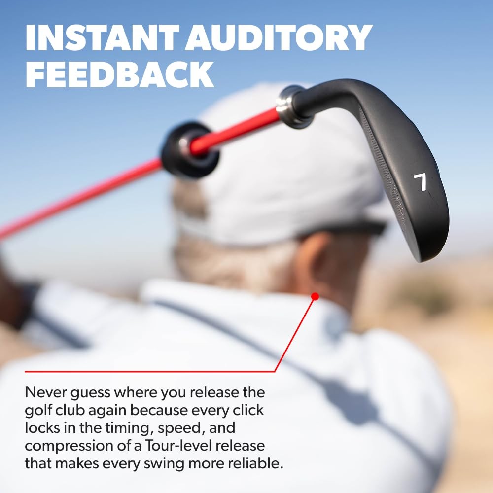 Performance Golf Click Stick - Swing Trainer for Automatic Release I Auditory...