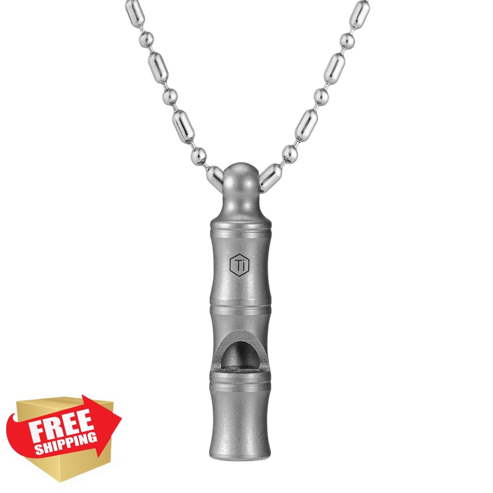 KeyUnity Titanium Emergency Whistle 120dB+ Ultra-Light Rustproof Survival