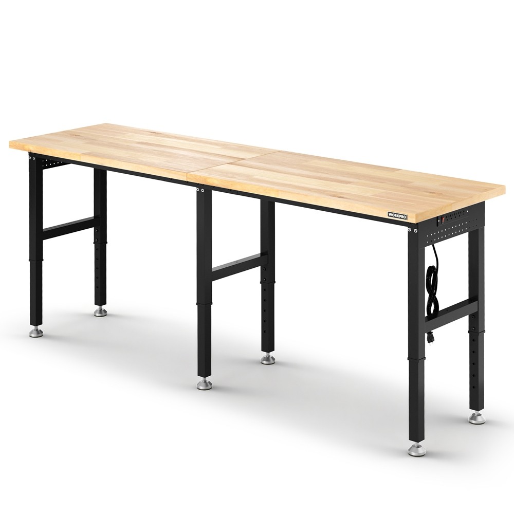 WORKPRO 96x24" Heavy-Duty Adjustable Workbench, 4000LBS Load Capacity Work Table