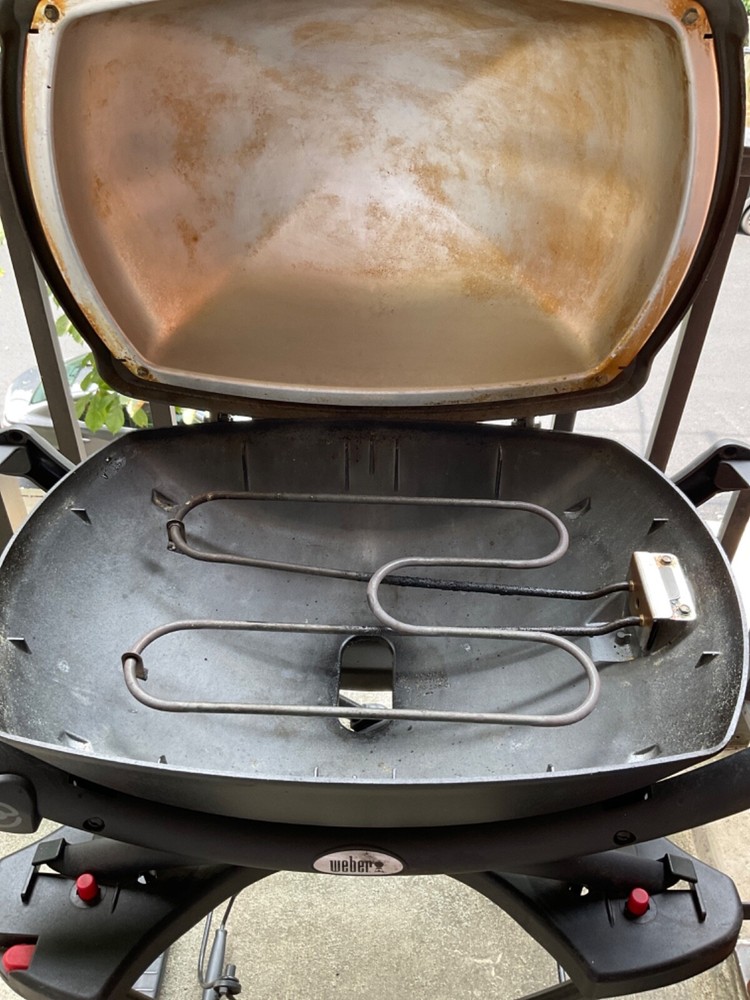 weber large electric grill with cart