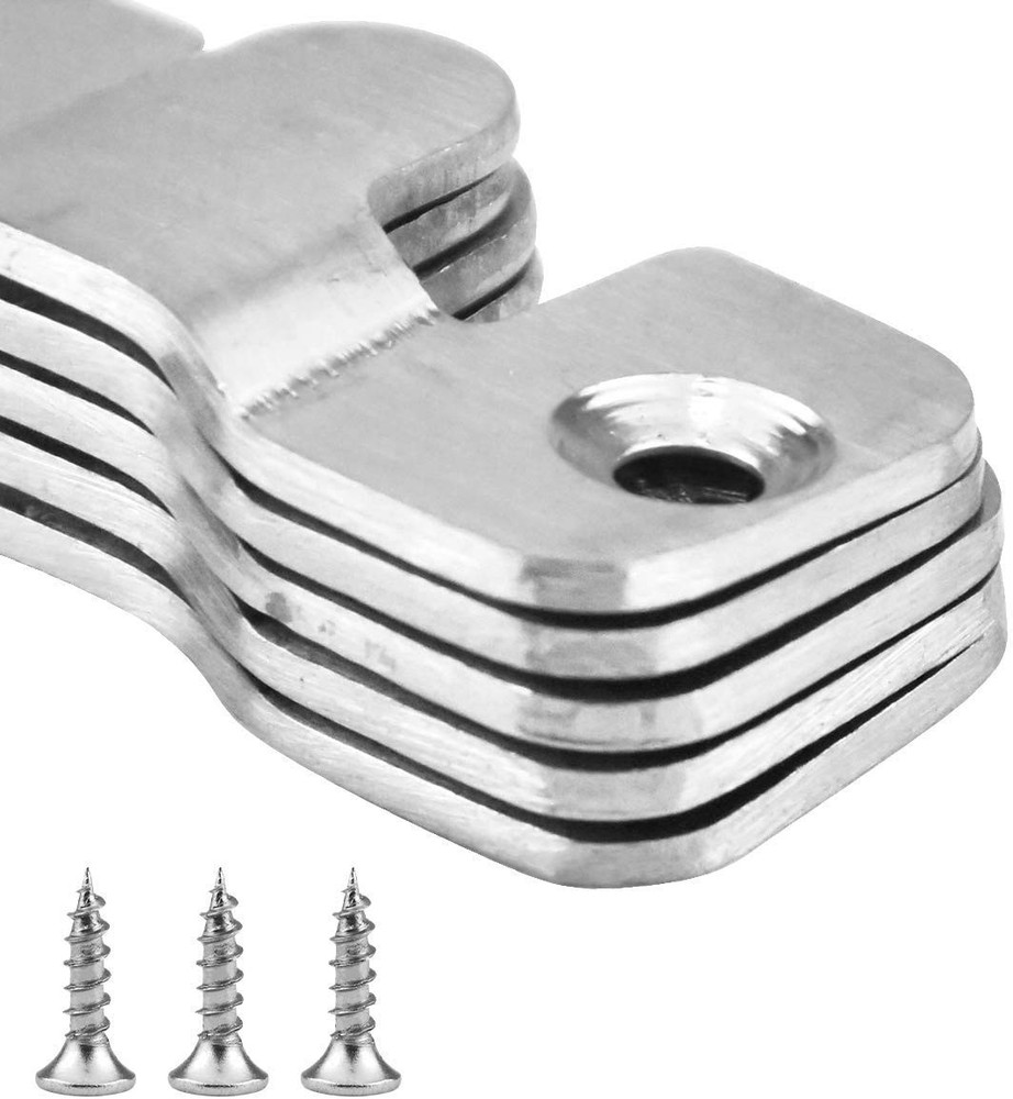 12pcs Flush Mount Bracket, 45x20mm Interlocking Picture Frame Hook, Stainless...