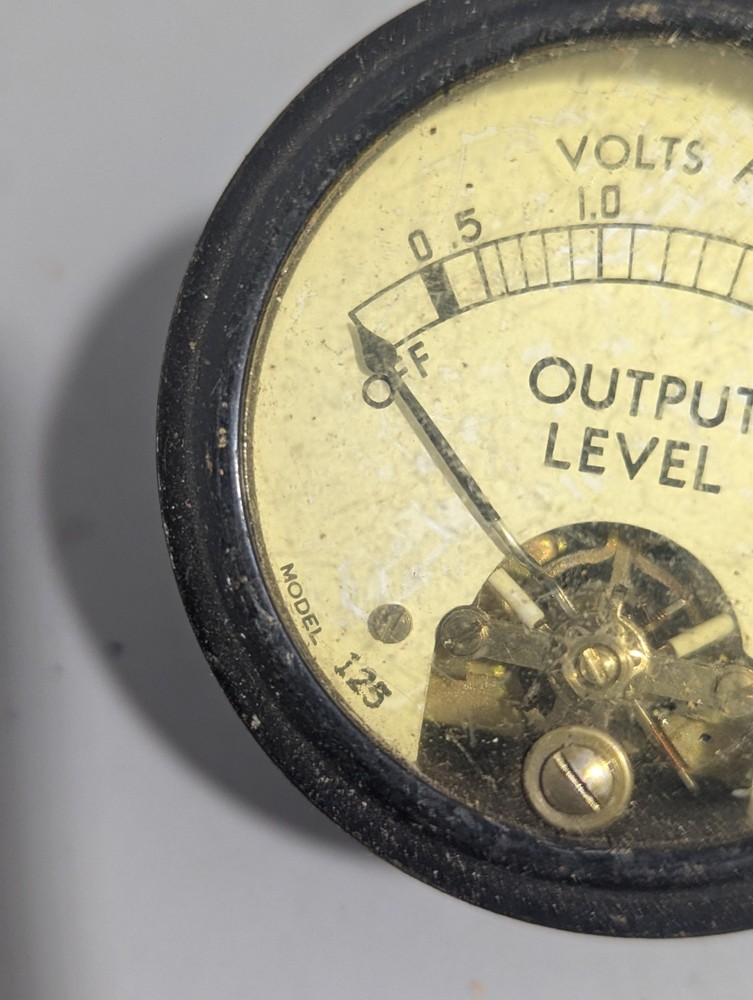 Weston Panel Meter Model 125 Output Level, Volts
