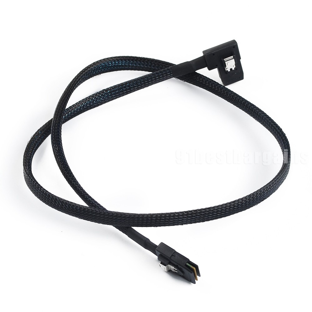 Slim Flat Right Angled Mini SAS 36pin SFF-8087 to 8087 Data Raid Cable 80cm