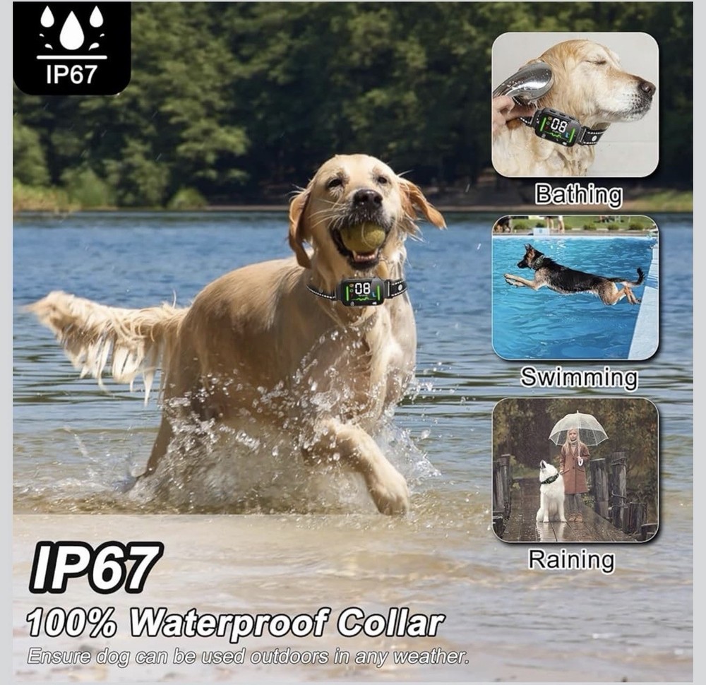 FDCELIGOO Dog Training Collar IP67 Waterproof.