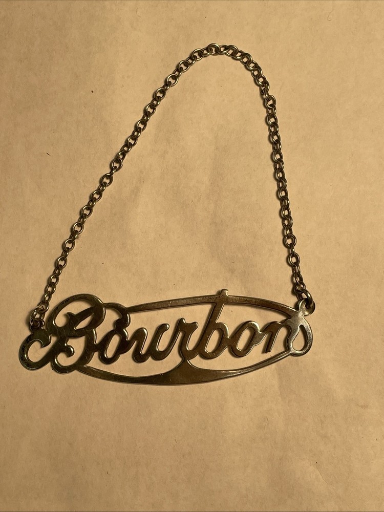 Gorham STERLING SILVER BOTTLE TAG OPENWORK Scotch Bourbon Rye Bill’s Box