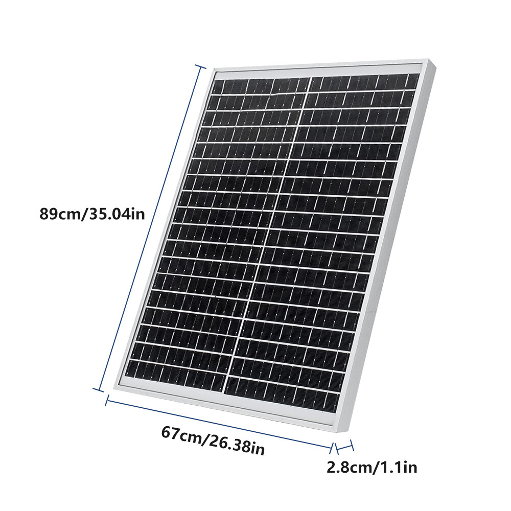 200 Watt Solar Panel Monocrystalline High-Efficiency Module PV Power Panels 2PCS
