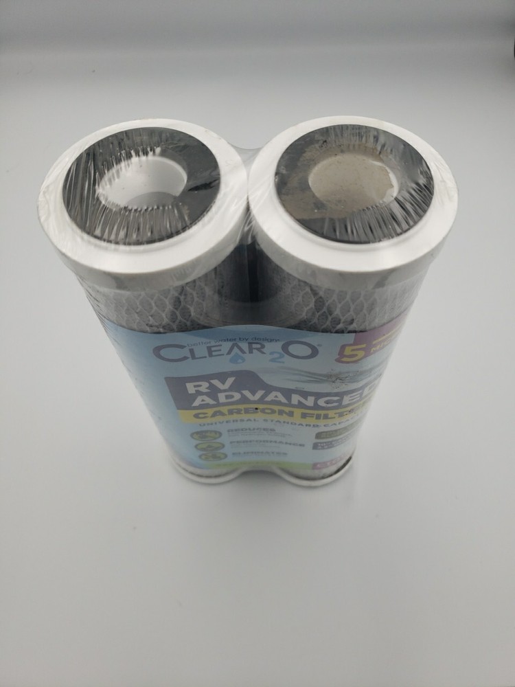 Clear 2O RV ADVANCED 5 MICRON CARBON FILTER CT01102. UNIVERSAL CAPACITY