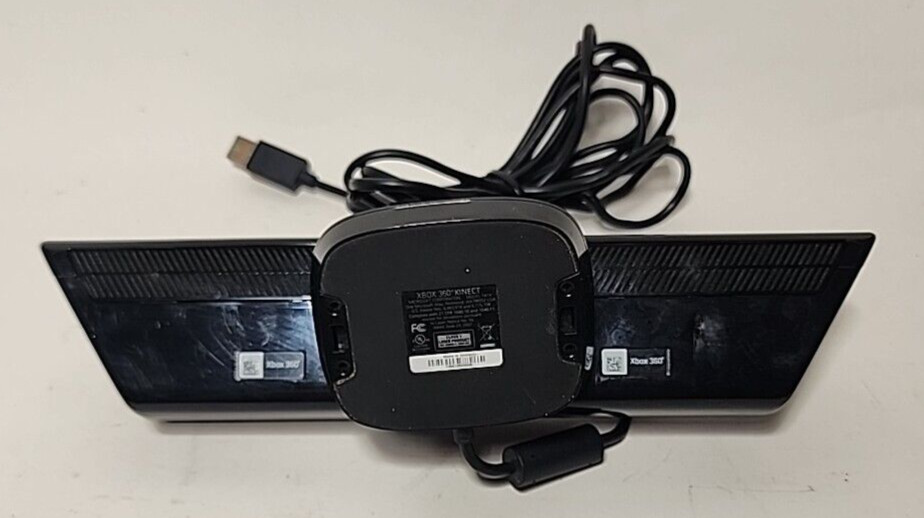 Official Microsoft Xbox 360 Black Kinect Sensor Bar Model 1414 Good Working Cond
