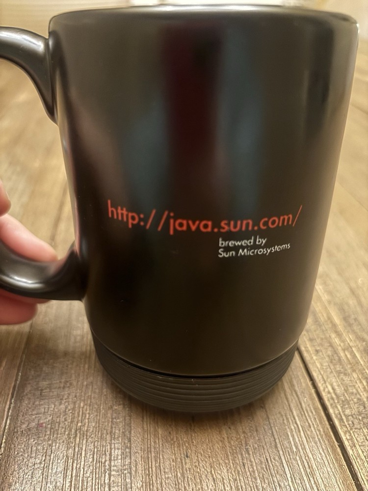 Rare 1996 Java Sun Microsystems Mug Original logo with Rubber Base