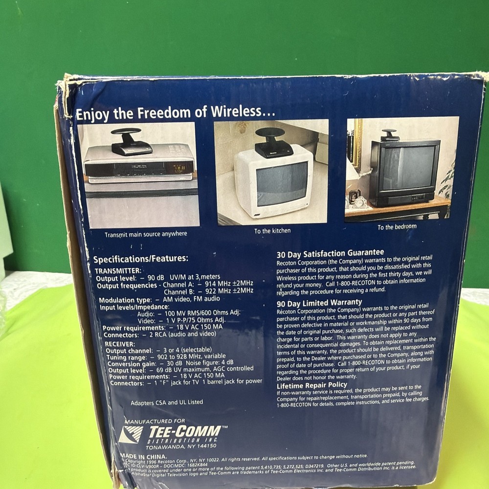 Alphastar Wireless Video Sender Recoton Open Box Untested