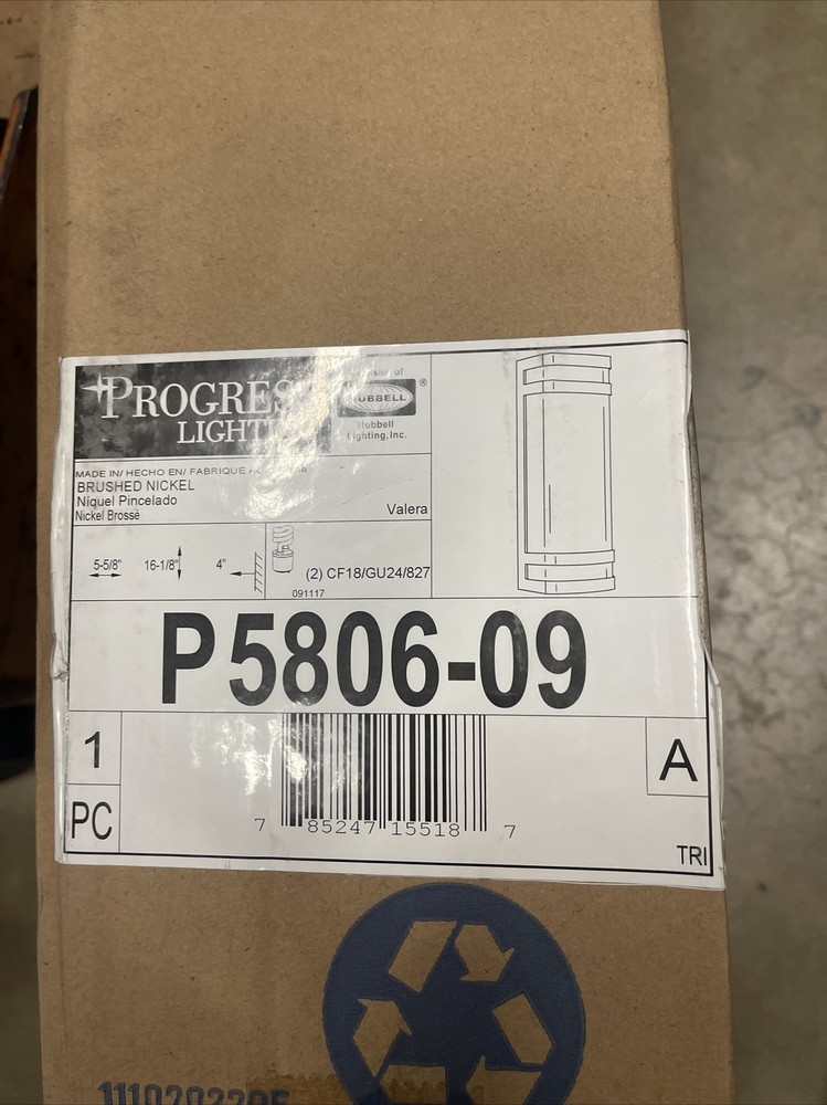 Progress Lighting Valera LED 2 Light 6" LED ADA Approved Brushed Nickel