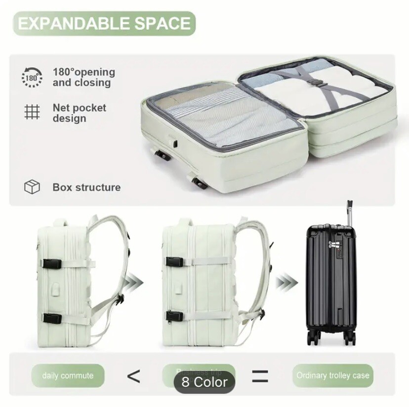 ✅ Flight-Approved Carry on Personal Item Backpack ✈️(45cmx22cmx33cm)