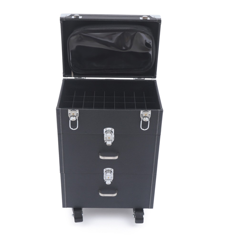 Professional Rolling Makeup Train Case Cosmetic Trolley Makeup Storage Organizer